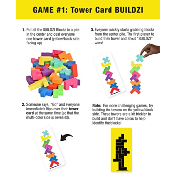 BUILDZI Fast Stacking Game for Family Fun Ages 6 to 96
