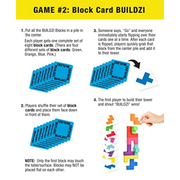 BUILDZI Fast Stacking Game for Family Fun Ages 6 to 96