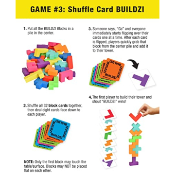 BUILDZI Fast Stacking Game for Family Fun Ages 6 to 96