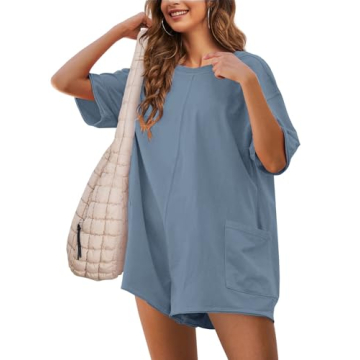 UANEO Women's Comfortable Fashionable T-shirt Romper