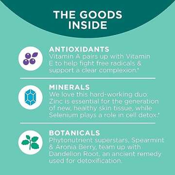 OLLY Flawless Complexion Gummy, Clear and Healthy Skin Support, Vitamins E, A, Zinc, Chewable Supplement, Berry - 50 Count (Pack of 1)