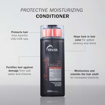 TRUSS Miracle Summer Conditioner - Moisturizing Conditioner, Protects Hair From Sun, UV, Ocean & Poo...