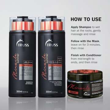 TRUSS Miracle Summer Conditioner - Moisturizing Conditioner, Protects Hair From Sun, UV, Ocean & Pool Water, Adds Shine, Prevents Color Fading - All Hair Types (10.14oz)