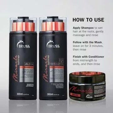 TRUSS Miracle Summer Conditioner - Moisturizing Conditioner, Protects Hair From Sun, UV, Ocean & Pool Water, Adds Shine, Prevents Color Fading - All Hair Types (10.14oz)