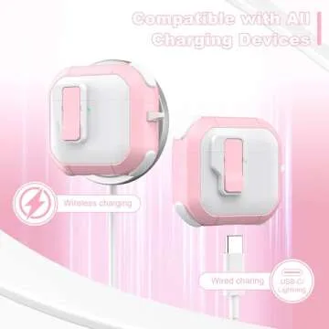 MHYALUDO AirPods 4 Case with Automatic Lid & Cleaning Tool