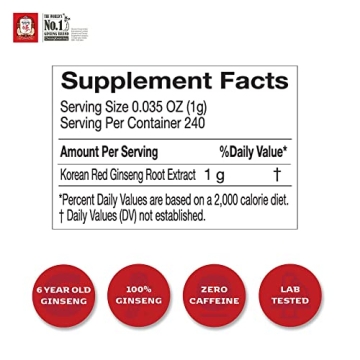 Korean Red Ginseng Extract 240g - Energy and Immune Support