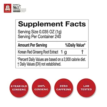 Korean Red Ginseng Extract 240g - Energy and Immune Support