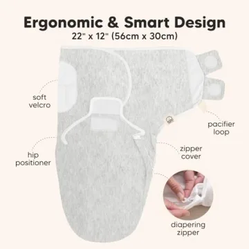 KeaBabies Zippy Baby Swaddle - Comfort & Convenience in 3-Pack