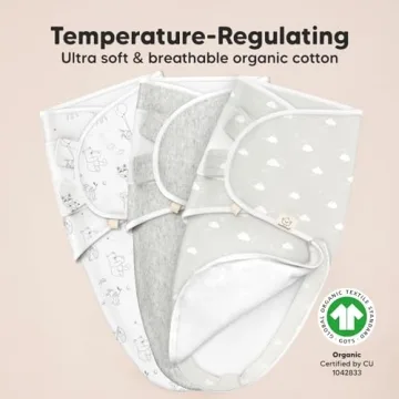 KeaBabies Zippy Baby Swaddle - Comfort & Convenience in 3-Pack