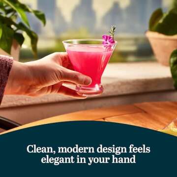 Libbey Stemless Martini Glasses Set for Stylish Entertaining