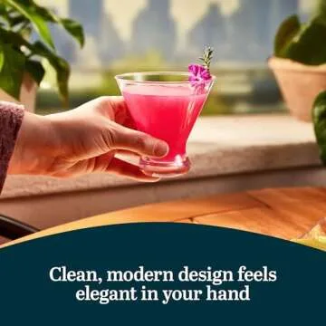 Libbey Stemless Martini Glasses Set for Stylish Entertaining