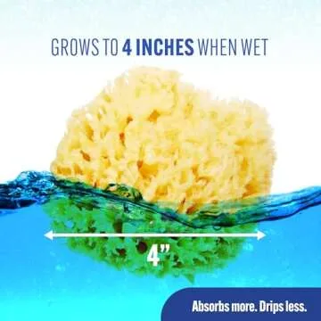 Baby Buddy Natural Wool Sea Sponge, Newborn Bath Time Essential, Ultra Soft for Delicate Skin, Hypoallergenic and Biodegradable, 2 Pack