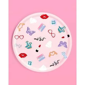 xo, Fetti Eras Party Paper Plates | 24pcs. 9" | Concert Party Tableware, Bachelorette Decorations, Birthday Dishware, Bridesmaid Supplies