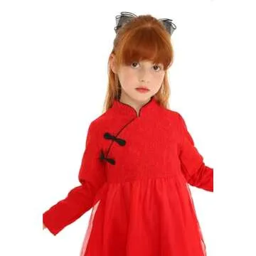 Mud Kingdom Little Girl Special Occasion Dresses Chinese New Year Traditional Pink Size 7-8