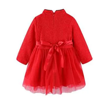 Mud Kingdom Little Girl Special Occasion Dresses Chinese New Year Traditional Pink Size 7-8