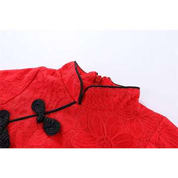 Mud Kingdom Little Girl Special Occasion Dresses Chinese New Year Traditional Pink Size 7-8