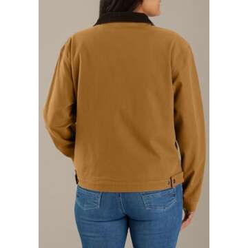 Carhartt Women's Rugged Flex Loose Fit Canvas Detroit Jacket, Brown, Large