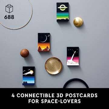 LEGO Ideas Tales of The Space Age 3D Puzzles - Building Sets of Comets, Black Hole, & More for Adult...
