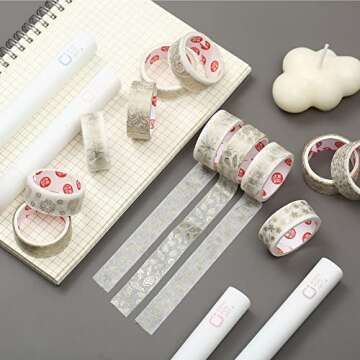 Gold Vintage Washi Tape Set - 12 Rolls for Creative Crafts