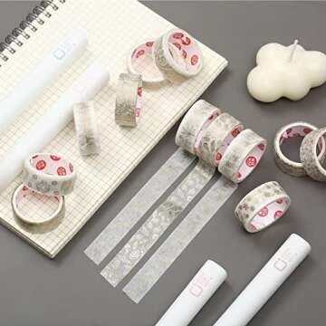 Gold Vintage Washi Tape Set - 12 Rolls for Creative Crafts