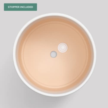 PEACH & PEBBLE Black Ceramic Planter for Indoor Plants