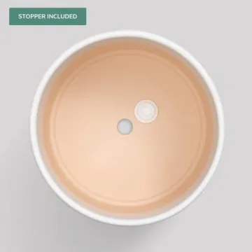 PEACH & PEBBLE Black Ceramic Planter for Indoor Plants