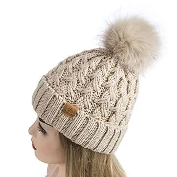 PAGE ONE Warm Winter Beanie for Women Oatmeal
