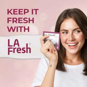 LA Fresh Feminine Wipes with Aloe Vera, Chamomile Extract, Cucumber, and Vitamin E - Pack of 50 ct Wipes for Women