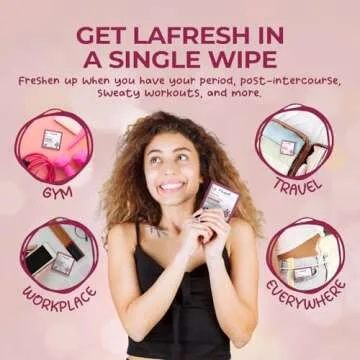 LA Fresh Feminine Wipes with Aloe Vera, Chamomile Extract, Cucumber, and Vitamin E - Pack of 50 ct Wipes for Women