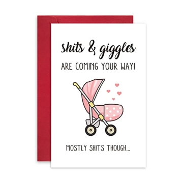 Leinessy Funny New Baby Congratulations Card - Shits and Giggles