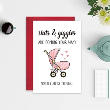 Funny New Baby Congratulations Card for Baby Showers