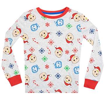 CoComelon Boys' Christmas Pajamas Gray 5