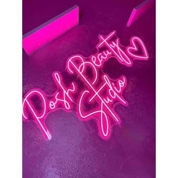 YGEQWK Custom Neon Signs, Neon Sign Customizable for Wall Decor,Personalized Large Neon Sign for Wed...