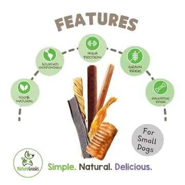 Nature Gnaws Variety Pack for Small Dogs (12 Count) - Bully Sticks, Beef Tendons and Tripe Twists for Dogs - Natural Long Lasting Beef Dog Chew Bones - Rawhide Free