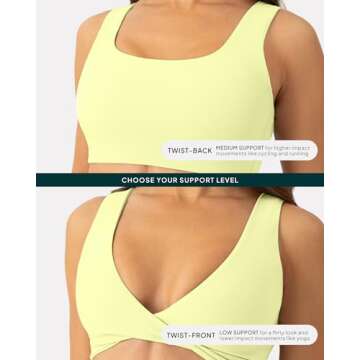 PAVOI ACTIVE Two Ways Twist Sports Bra - Athleisure Essential for Comfort & Style