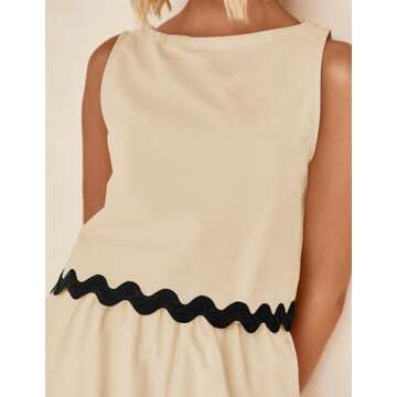 ZESICA Women's 2024 Summer 2 Piece Outfits Set Linen Lace Trim Crewneck Tank Crop Top and Shorts Lounge Pajama Sets,Apricot,Large