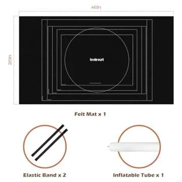 Lavievert 1500 Piece Jigsaw Puzzle Mat Roll Up with Unique Auxiliary Line Design, Portable Puzzle Board for Adults & Kids, Non-Slip Puzzle Keeper Storage Saver for 1500 1000 500 Piece Puzzles