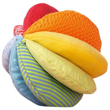 HABA Rainbow Fabric Baby Ball - Vibrant, Machine Washable Sensory Toy for Infants 6 Months and Up