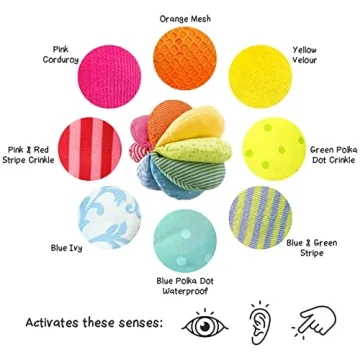 HABA Rainbow Fabric Baby Ball - Ideal Sensory Toy for Infants