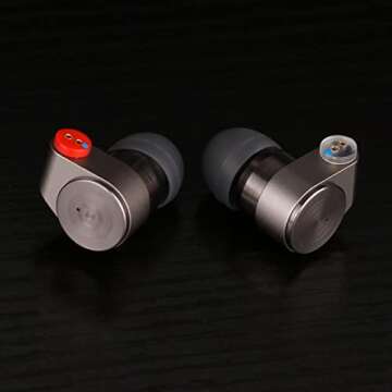 Linsoul TIN Audio T2 HiFi in Ear Monitor, 2DD Double Dynamic Driver IEM, Wired Earbuds, Metal Bass Headphones, with 3.5mm 2pin IEM Cable for DJ Musician