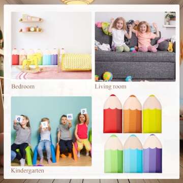 Colorful 18 Pcs Wall Padding for Safe Playroom Use