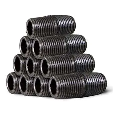SupplyGiant 1/2 Inch Black Steel Pipe 10-Pack