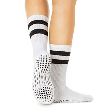 LA ACTIVE Non Slip Yoga Grip Socks - Barre Ballet Pilates Athletic Socks for Men and Women