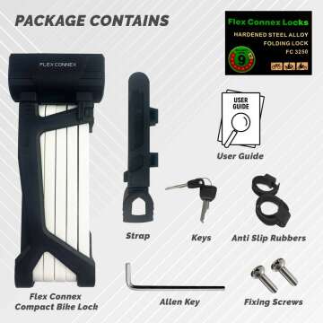 Cut Resistant Flex Connex Bicycle Lock - 35" Lightweight