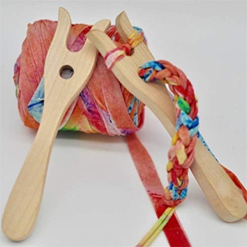 thanksky Wooden Knitting Fork Set for DIY Crafts