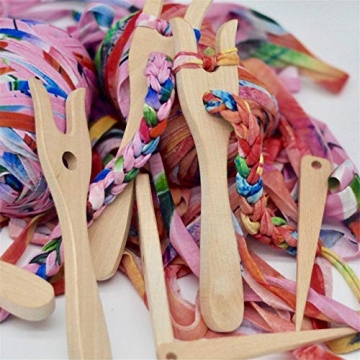 thanksky Wooden Knitting Fork Set for DIY Crafts