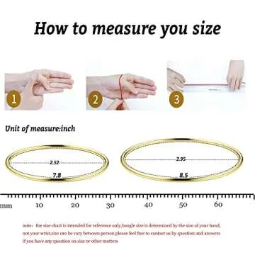 YADOCA 3mm Gold Plated Stainless Steel Bangle Bracelet Set - Elegant Stackable Design