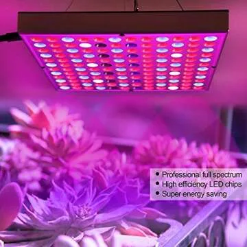 Juhefa LED Grow Lights for Indoor Plants, Panel Plant Light Full Spectrum with IR & UV Bulbs for Seedlings,Micro Greens,Clones,Succulents (Size:9.9x9.9inches)