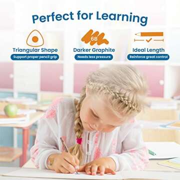 Learning Pencils for Toddlers 3-4 Years – Kids Pencils for Beginners, Toddlers and Preschoolers, J...