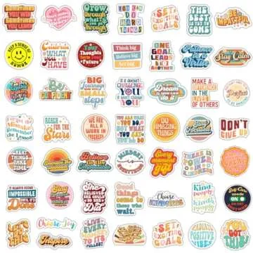 100 Pack Motivational Stickers, Positive Inspirational Decals, Teacher Rewards for Phone Cases, Gifts for Valentine’s Day, Water Bottle Stickers for Women, Teens, Kids and Adults (Inspire)